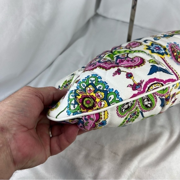 Vera Bradley Palm Beach Gardens Perfect Shoulder Bag Purse Floral Paisley - Picture 8 of 13